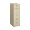 HON 310 Series 5-Drawer Vertical File Cabinet, Legal Size, Lockable, 60"H x 18.25"W x 26.5"D, Putty (HON315CPL)