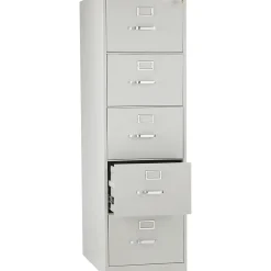 HON 310 Series 5-Drawer Vertical File Cabinet, Legal Size, Lockable, 60