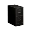 HON 510 Series 2-Drawer Vertical File Cabinet, Locking, Letter, Black, 25"D (HON512PP)
