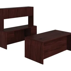 HON 10500 Series Executive Workstation, Desk, Credenza, Hutch, Mahogany (HON105DCH7298N)