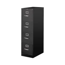 HON 510 Series 4-File Drawers Vertical File Cabinet, Legal Size, Lockable, 51.97"H x 18.27"W x 25"D, Black (514CPP)