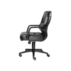 HON 2090 Series Leather Executive Mid-Back Chair, Black (H2092SR11T)