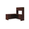 HON 10500 Series L-Workstation, Stack-On Storage, 66"W x 78"D, Mahogany Finish (HON105LLH6630N)