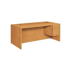 HON 10500 Series Right Pedestal Desk, Harvest, 29 1/2"H x 72"W x 36"D