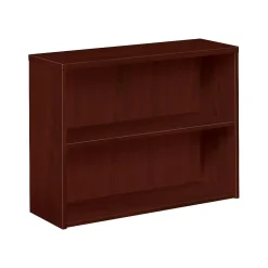 HON 10500 Series 2-Shelf Bookcase, 29 5/8"H x 36"W x 13 1/8"D, Mahogany (H105532NN)
