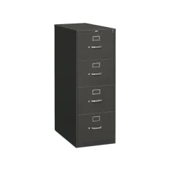 HON 310 Series Vertical File Cabinet, Legal, 4-Drawer, Charcoal, 26 1/2