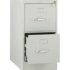 HON 510 Series Vertical File Cabinet with High Sides, Letter, 2-Drawer, Light Gray, 25"D (H512PQ)