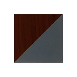 HON 38000 Series 72"W Double Pedestal Desk, Mahogany/Charcoal (H38180NS)