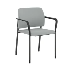 HON Accommodate Vinyl Upholstered Guest Stacking Chair, Flint/Textured Charcoal, 2/Pack (HSGS6.F.E.SX04.P7A)