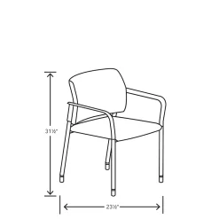 HON Accommodate Vinyl Upholstered Guest Stacking Chair, Flint/Textured Charcoal, 2/Pack (HSGS6.F.E.SX04.P7A)