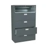 HON Brigade 600 Series 5-Drawer Lateral File Cabinet, Locking, Charcoal, Letter/Legal, 42"W (H695.L.S)