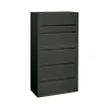 HON Brigade 700 Series 5-Drawer Lateral File Cabinet, Locking, Letter/Legal, Charcoal, 36"W (HON-785LS)