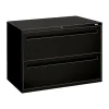 HON Brigade 700 Series 2-Drawer Lateral File Cabinet, Locking, Black, Letter/Legal, 42"W (H792.L.P)