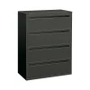 HON Brigade 700 Series 4-Drawer Lateral File Cabinet, Locking, Charcoal, Letter/Legal, 42"W (H794.L.S)