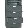 HON® Brigade 600 Series Lateral File Cabinet, A4/Legal/Letter, 5-Drawer, Charcoal, 19 1/4"D (685LS)