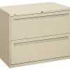HON Brigade® 700 Series Lateral File, 2-Drawer, 28-3/8Hx36Wx19-1/4"D, Putty