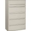 HON® Brigade 700 Series Lateral File, 5-Drawer, 64Hx42Wx19-1/4"D, Light Grey