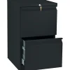 HON Brigade 2-Drawer Mobile Vertical File Cabinet, Letter Size, Lockable, 28"H x 15"W x 19.875"D, Black (H33820RP)