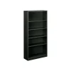 HON Brigade 71"H 5-Shelf Bookcase, Charcoal Metal (HS72ABCS)