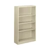 HON Brigade 4-Shelf Bookcase, 59"H x 34.5"W x 12.63"D, Putty Steel (S60ABCL)