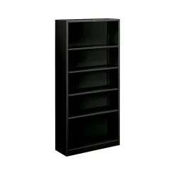 HON Brigade 5-Shelf 71"H Bookcase, Black Steel (HS72ABCP)