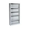 HON Brigade 5-Shelf 71"H Bookcase, Light Gray Steel (HS72ABCQ)