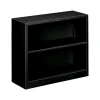 HON Brigade 2-Shelf 29"H Bookcase, Black Steel (HONS30ABCP)