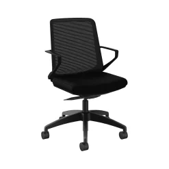 HON Cliq Polyester Swivel Task Chair, Black/Centurion Black (HONCLQIMCU10T)