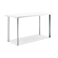 HON Coze 54"W Desk, Designer White and Silver (HONRPL2454DWP6)