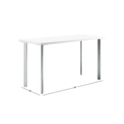 HON Coze 54"W Desk, Designer White and Silver (HONRPL2454DWP6)