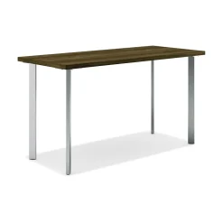 HON Coze 48"W Desk, Florence Walnut and Silver (HONRPL2448FWP6)