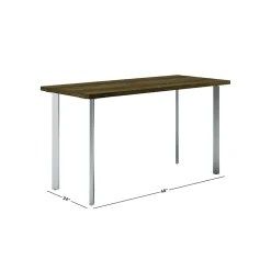 HON Coze 48"W Desk, Florence Walnut and Silver (HONRPL2448FWP6)
