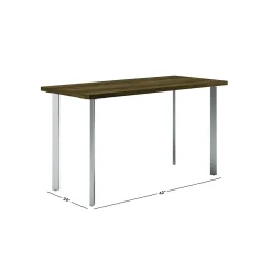HON Coze 42"W Desk, Florence Walnut and Silver (HONRPL2442FWP6)