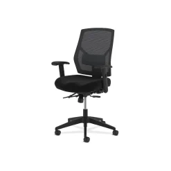 HON Crio High-Back Task Chair, Mesh Back, Adjustable Arms, Adjustable Lumbar, Black Fabric (BSXVL582ES10T)