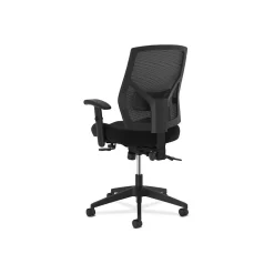 HON Crio High-Back Task Chair, Mesh Back, Adjustable Arms, Adjustable Lumbar, Black Fabric (BSXVL582ES10T)