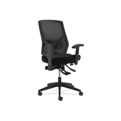 HON Crio High-Back Task Chair, Mesh Back, Adjustable Arms, Adjustable Lumbar, Black Fabric (BSXVL582ES10T)