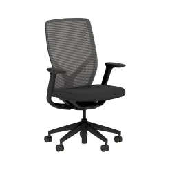 HON Flexion Fabric/Mesh Swivel Task Chair, Black (HFXT1.F0.STC.A.H.IM.CU10.NL.SB.T)