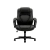 HON High-Back Chair, Fixed Arms, Black Vinyl (BSXVL402EN11)
