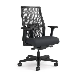 HON Ignition 2.0 Ergonomic Vinyl/ReActiv Swivel Task Chair, Basalt (HIWMRAKD.Y2.A.H.0S.SX23.BL.SB.T)