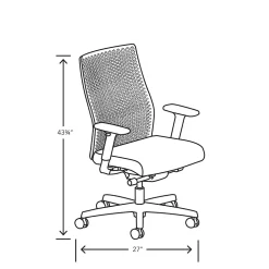 HON Ignition 2.0 Ergonomic Vinyl/ReActiv Swivel Task Chair, Basalt (HIWMRAKD.Y2.A.H.0S.SX23.BL.SB.T)