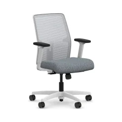 HON Ignition 2.0 Fabric/Mesh Swivel Task Chair, Basalt/Designer White (HITLMKD.Y1.A.H.IF.APX25.DW.SB.DWX)