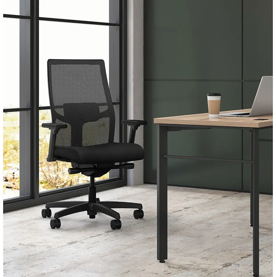 HON Ignition 2.0 Mesh/Fabric Computer and Desk Chair, Black (HONI2M2AMLC10TK)