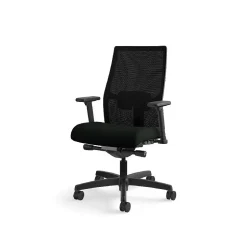 HON Ignition 2.0 Mesh/Vinyl Mid-Back Task Chair, Adjustable Arms, Black (HON12M2AMLU10TK)
