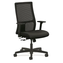 HON® Ignition® Mesh Mid-Back Office/Computer Chair, Adjustable Arms, Contourett Polyurethane Black