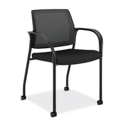 HON Ignition Mesh/Fabric Multi-Purpose Stacking Chair, Black (HONIS107HIMCU10)