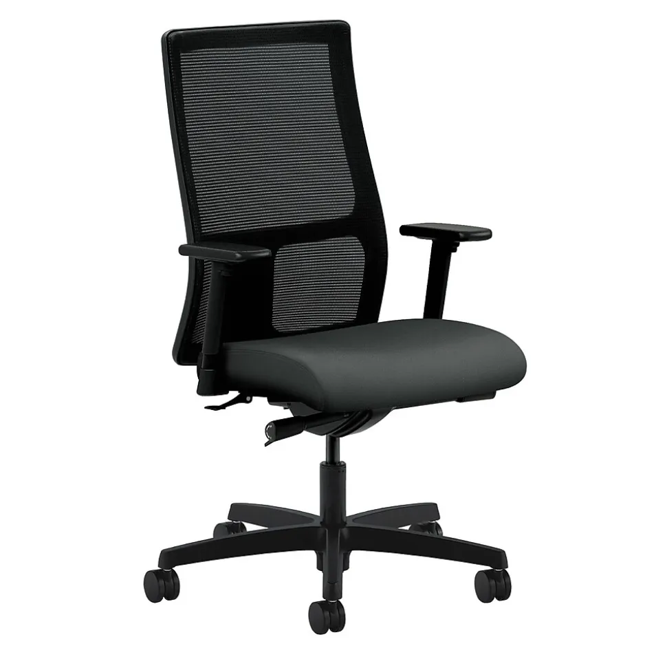 HON® Ignition® Mid-Back Office/Computer Chair, Arms, Iron Ore