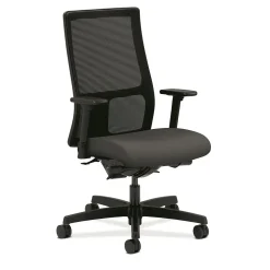 HON® Ignition® Mid-Back Office/Computer Chair, Adj Arms, Synchro-Tilt, Centurion Iron Ore Fabric (HONIW108CU19)