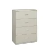 HON Lateral File, 4 Drawers, Molded Pull, Light Gray Finish, 36"W (BSX484LQ)