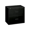 HON Lateral File, 2 Drawers, Molded Pull, 30"W, Black Finish (BSX432LP)