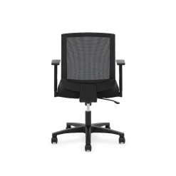 HON Mesh Mid-Back Task Chair, Center-Tilt, Tension, Lock, Fixed Arms, Black Mesh, Black Fabric (BSXVL511LH10)